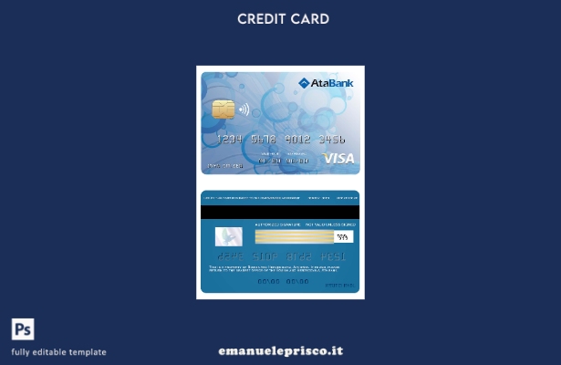modello di carta visto bancario Ata della Bosnia ed Erzegovina in stile verifica